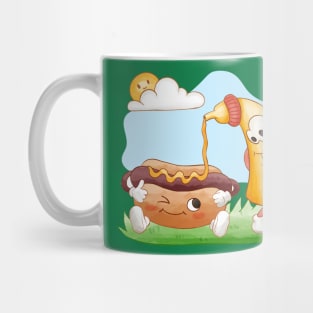 Funny Hotdog And Mustard Mug